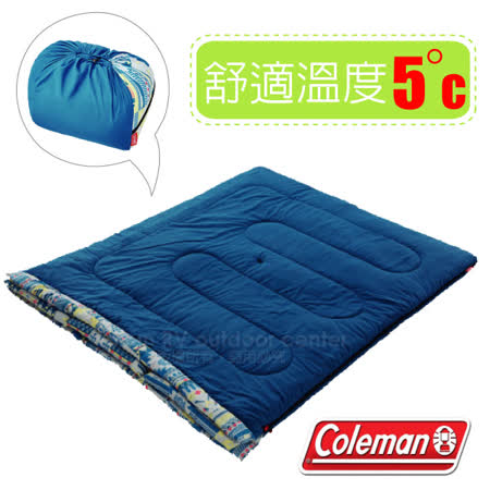 【美國 Coleman】2合1家庭睡袋/5度C/可機洗.可雙併.附收納袋.可當棉被.睡墊.適帳蓬露營.旅遊.登山.居家 /CM-27257✿30E010